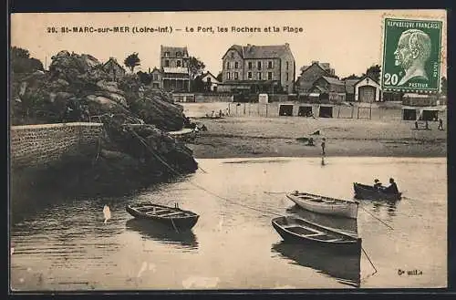 AK St-Marc-sur-Mer, Le Port, les Rochers et la Plage