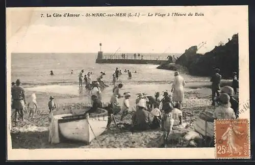 AK St-Marc-sur-Mer, La Plage à l`Heure du Bain