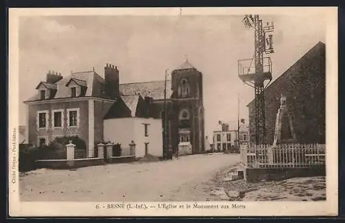 AK Besné, L’Église et le Monument aux Morts