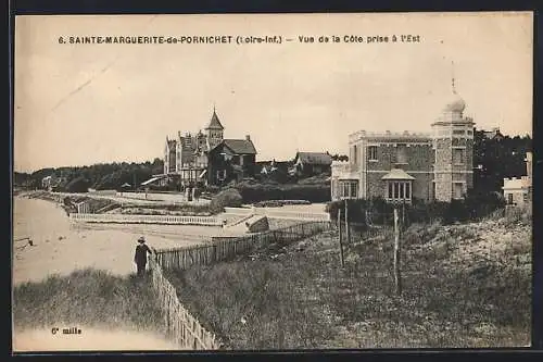 AK Sainte-Marguerite-de-Pornichet, Vue de la Côte prise à l`Est