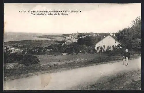 AK Sainte-Marguerite-de-Pornichet, Vue générale prise de la Route