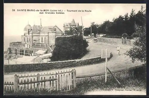 AK Sainte-Marie-de-la-Mer, Tournant de la Route aux Grandes Vallées