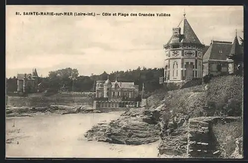 AK Sainte-Marie-sur-Mer, Côte et Plage des Grandes Vallées