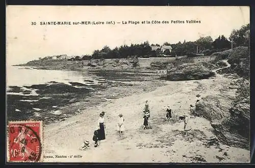 AK Sainte-Marie-sur-Mer, La Plage et la Côte des Petites Vallées