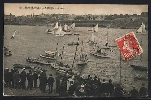 AK Trentemoult-lès-Nantes, La rade avec voiliers et bateaux à moteur