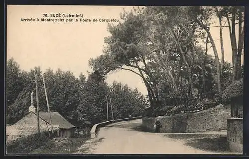 AK Sucé-sur-Erdre, Arrivée à Montreulact par la Route de Corquefou