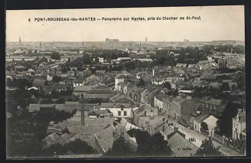 AK Pont-Rousseau-lès-Nantes, Panorama sur Nantes pris du Clocher de St-Paul