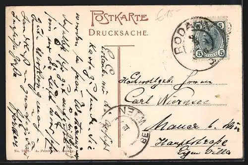 AK Raach am Hochgebirge, Ortspartie mit Kirche