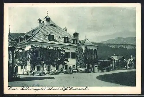 AK Goisern, Salzkammergut, Hotel und Cafe Goisermühle