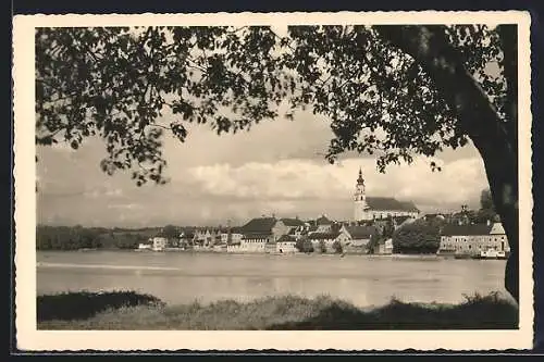 AK Schärding am Inn, Ortsansicht mit Flusspartie