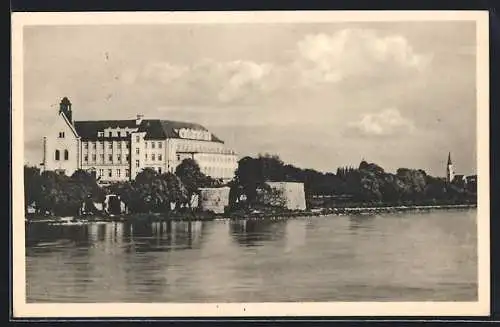 AK Schärding am Inn, Kurhaus mit Uferpartie