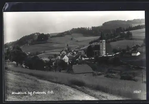 AK Hirschbach im Mühlkreis, Teilansicht mit Kirche