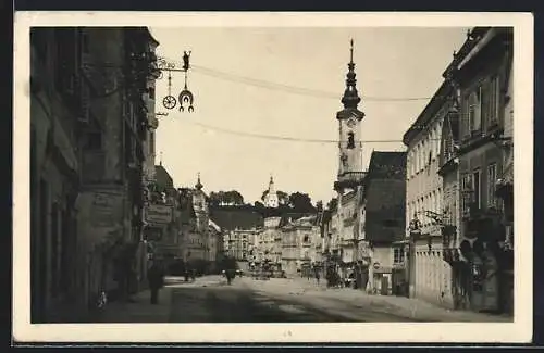 Foto-AK Steyr a. d. Enns, Blick über den Hauptplatz