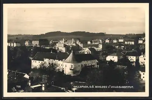 AK Gallspach, Teilansicht mit Schloss und Zeileis-Institut