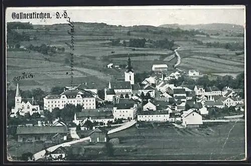 AK Gallneukirchen /O.-Ö., Teilansicht mit Kirche