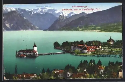 AK Gmunden, Salzkammergut, See- und Landschloss Ort, Schönberg