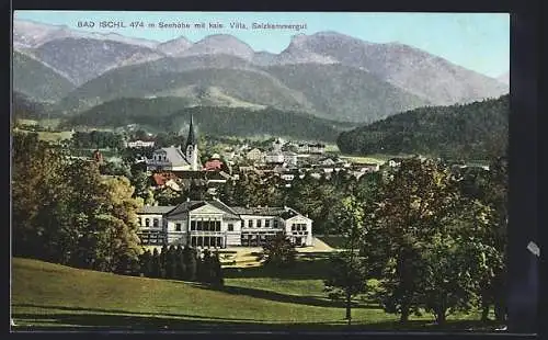 AK Bad Ischl, Panorama mit kais. Villa