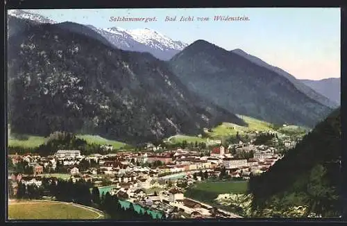 AK Bad Ischl, Salzkammergut, Teilansicht vom Wildenstein aus