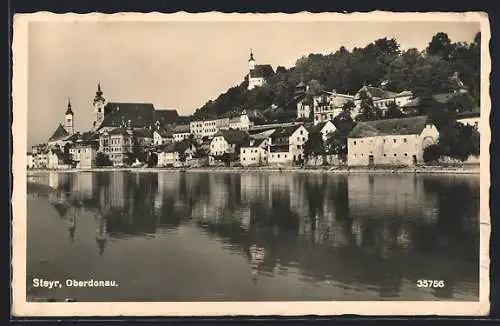 AK Steyr, Ortsansicht vom Wasser aus