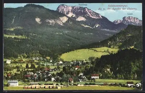 AK Bad Goisern, Au und St. Agatha mit Sandling