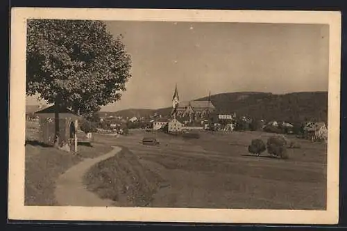 AK Aigen /Ob.-Oest., Ortspartie mit Kirche