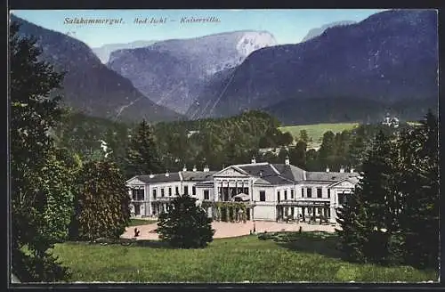 AK Bad Ischl /Salzkammergut, Blick auf die Kaiservilla