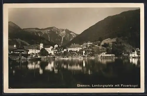 AK Ebensee, Landungsplatz mit Feuerkogel