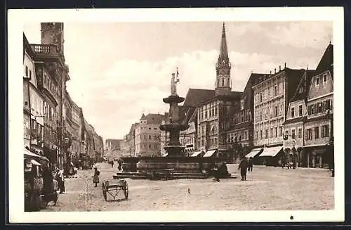 AK Steyr, Platzpartie mit Brunnen