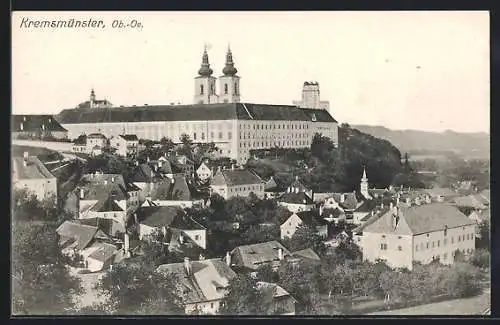 AK Kremsmünster, Teilansicht mit Kloster