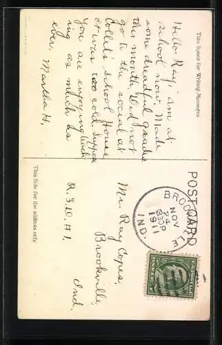 AK Thanksgiving, Truthähne auf einem Maisfeld