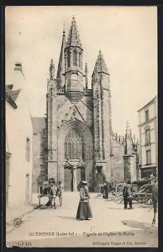 AK Guérande, Facade de l`église St-Aubin