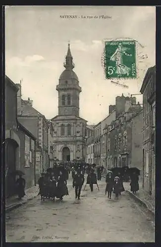 AK Savenay, La rue de l`Église