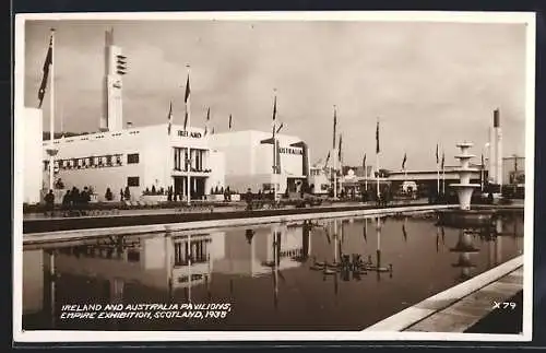 AK Glasgow, Empire Exhibition 1938, Ireland and Australia Pavilions