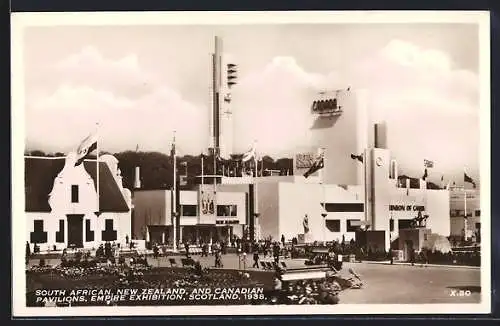 AK Glasgow, Empire Exhibition 1938, South African, New Zealand, and Canadian Pavilions