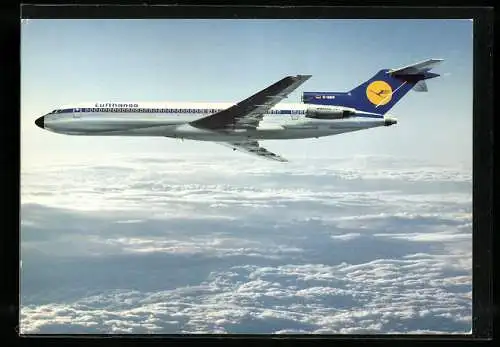 AK Lufthansa B 727, Europa Jet, über den Wolken