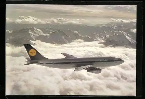 AK Der Airbus A 300 von Lufthansa über den Wolken