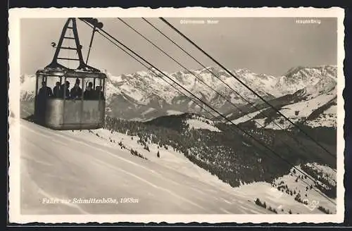 AK Seilbahn, Fahrt zur Schmittenhöhe, Gondel, Berge im Hintergrund