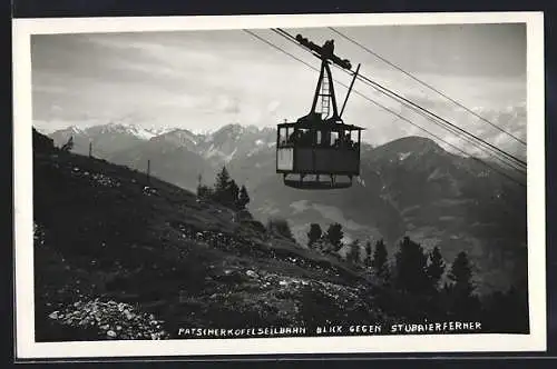 AK Patscherkofelseilbahn mit Blick gegen Stubaierferner
