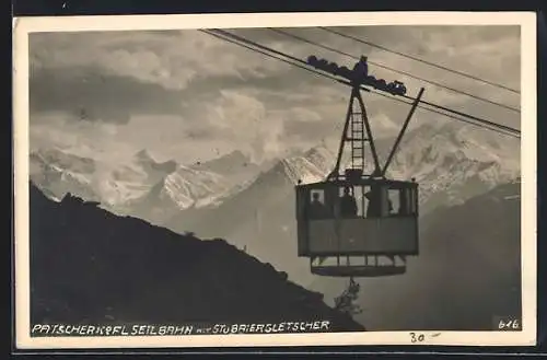 AK Gondel der Patscherkofel Seilbahn mit Stubaiergletscher