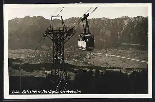 AK Patscherkofl-Seilschwebebahn mit Bergblick