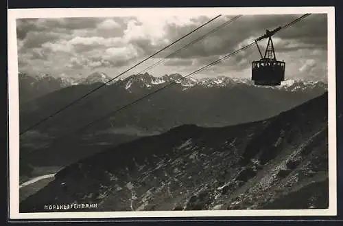 AK Die Nordkettenbahn mit Bergpanorama