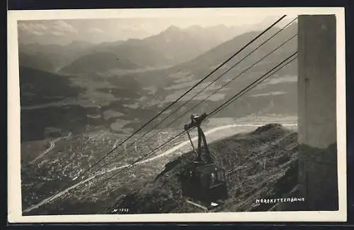 AK Die Nordkettenbahn mit Blick ins Tal