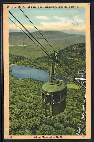 AK White Mountains, NH, Cannon Mt. Aerial Passenger Tramway, Franconia Notch