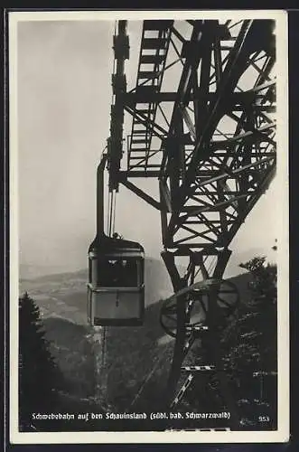 AK Schauinsland / Südl. bad. Schwarzwald, Schwebebahn