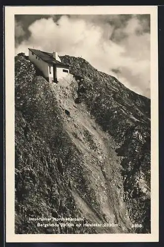 AK Innsbrucker Nordkettenbahn, Bergstation mit Hafelekar