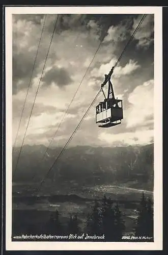 AK Patscherkofelbahn mit Blick auf Innsbruck