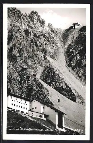 AK Innsbrucker Nordkettenbahn, Station Seegrube und Hafelekar