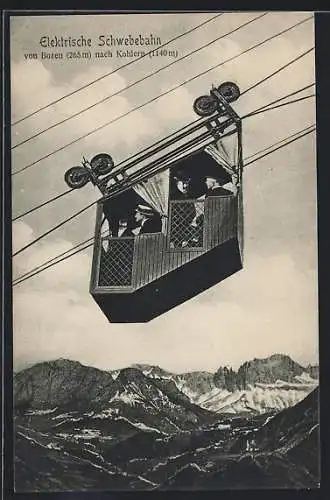 AK Elektrische Schwebebahn von Bozen nach Kohlern