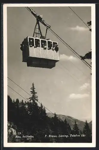 AK Seilbahn-Gondel bei Rax