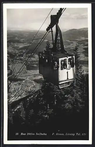 AK Rax-Seilbahn mit Passagieren